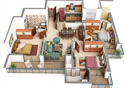 M3M Crown 6 M3M-Crown-Floor-Plan-1605 sqft