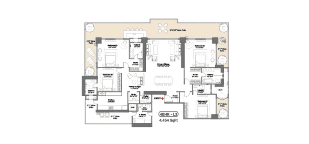 Shapoor ji Paloon Ji Joy Ville 6 Shapoorji-Pallonji-Joyville-Gurgaon-3-BHK-Luxury-Floor-Plan